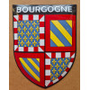 Blason de Bourgogne émaillé bombé 15x20 cm – Armoiries des ducs de Bourgogne