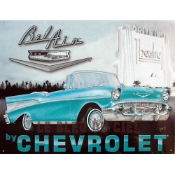 Plaque métal publicitaire 30 x 40 cm plate : Chevrolet Bel Air
