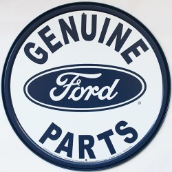 Plaque métal publicitaire diamètre 30 cm plate : Ford Genuine Parts
