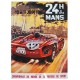 Plaque métal publicitaire en relief 30 x 40 cm : 24h du Mans 1961
