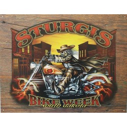 Plaque métal publicitaire 30x40cm plate  : Sturgis Bike Week.
