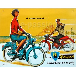 Plaque métal  publicitaire 30x40cm plate : Vélomoteurs Peugeot