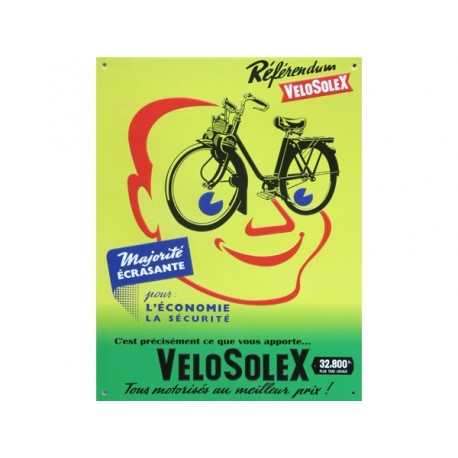 Plaque métal publicitaire 30x40cm en relief  :  Vélosolex