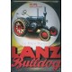 Plaque métal publicitaire 20x30cm bombée en relief : Tracteur Lanz Bulldog 15PS