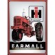 Plaque publicitaire 20x30cm bombé en relief : Tracteur Farmall IH