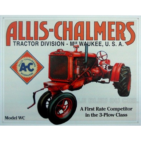 Plaque métal publicitaire 30x40cm plate : Tracteur Allis Chalmers