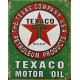 Décoration garage : plaque publicitaire 30x40cm plate motoroil TEXACO Vintage
