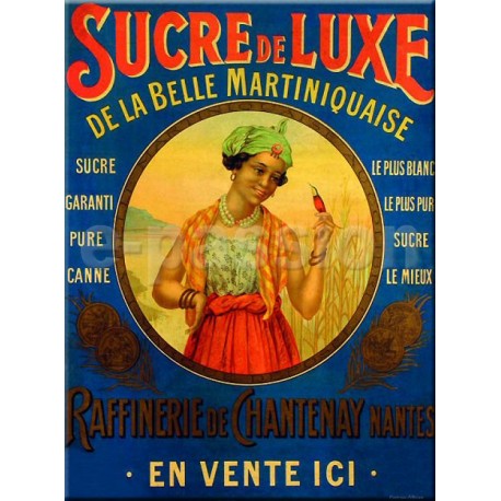 Plaque métal publicitaire 30x40cm plate  : Sucre de Luxe