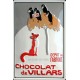 Plaque métal publicitaire 20x30 cm bombée en relief :  CHOCOLAT de  VILLARS