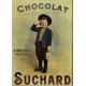 Plaque métal publicitaire 15x20cm plate : Chocolat Suchard garçon