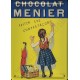 Plaque métal publicitaire 15x21cm bombée :  Chocolat fille MENIER