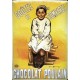 Plaque métal publicitaire 15x20cm plate : Chocolat Poulain