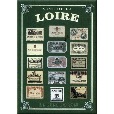 Plaque métal publicitaire 15x20cm plate : Vins de Loire.