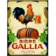Plaque métal publicitaire 15x20cm Plate : Bière Gallia