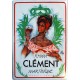 Plaque métal publicitaire 15x20cm plate : Rhum Clément