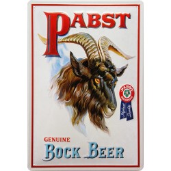 Plaque métal  20x30 cm bombée en relief : Pabst Beer.
