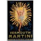 Plaque métal publicitaire 20x30cm  bombée en relief : Vermouth MARTINI