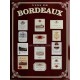 Plaque métal publicitaire  30x40 cm  plate, biseautée : Vins de Bordeaux