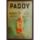 Plaque métal publicitaire 20x30 cm bombée en relief : Paddy The Whisky