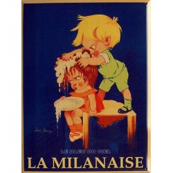 Plaque métal publicitaire 30x40 cm plate : Savon La Milanaise