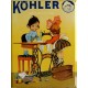 Plaque métal  publicitaire 30x40cm plate :  Machine à coudre Kohler