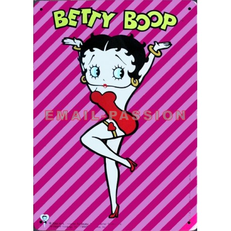 Plaque métal publicitaire 15x21cm plate : Betty Boop Dancing