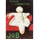 Plaque métal publicitaire 15x21cm bombée  :  Job papier cigarette.