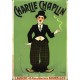 Plaque métal  publicitaire 15x21cm bombée :  Charlie Chaplin.
