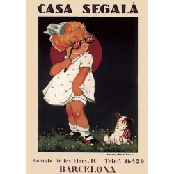 Plaque métal publicitaire 15x21cm, bombée : Casa Ségala.