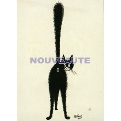 Plaque métal publicitaire 15x21cm plate : les Chats par Dubout, le 3ème oeil