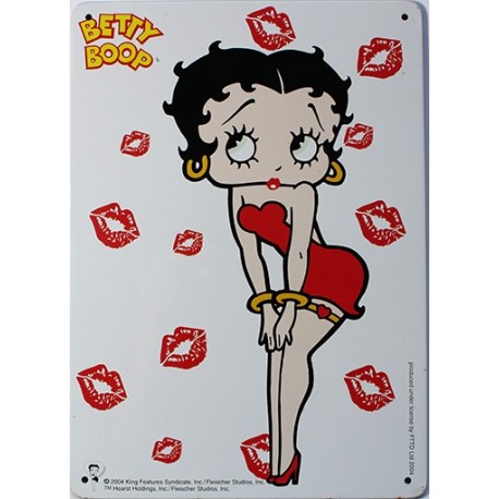 Plaque metallique Betty Boop 