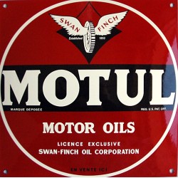 Plaque émaillée carrée : MOTUL MOTOR OILS