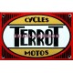 Plaque émaillée : TERROT  CYCLES MOTOS