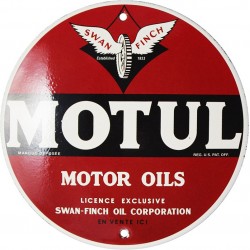Plaque émaillée ronde : MOTUL MOTOR OILS