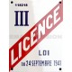 Plaque émaillée professionnelle Licence III - 15x20cm (hotel, restauration, bar) ou date de naissance, cadeaux entre amis.