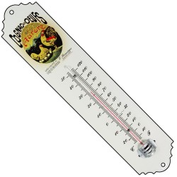 Thermomètre émaillé bombé hauteur 30cm : COGNAC AUX OEUFS