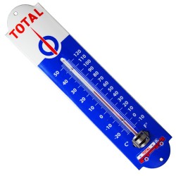 Thermomètre émaillé bombé hauteur 30cm : TOTAL