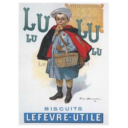 Carte Postale au format 15x21cm Enfant LU, biscuits Lefèvre Utile