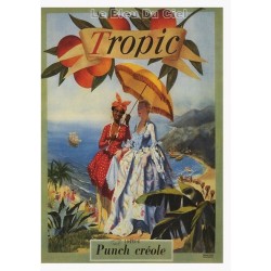 Carte Postale au format 15x21cm  Punch créole Tropic