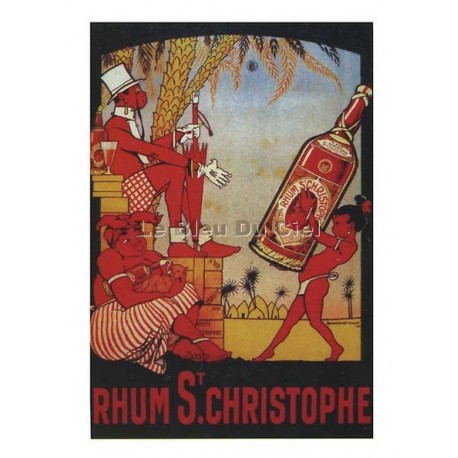Carte Postale au format 15x21cm  Rhum Saint Christophe