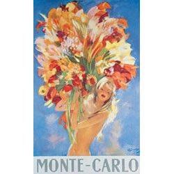 Pour votre décoration intérieure, Affiche publicitaire dim : 35x60cm  : Monte Carlo