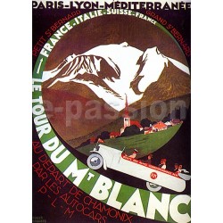 Affiche publicitaire dim : 50x70cm :  le Tour du Mont Blanc
