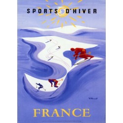 Affiche publicitaire dim : 50x70cm  Sports d' hiver France