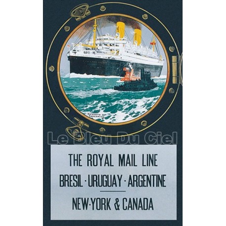 Affiche publicitaire dim : 100x70cm : Royal Mail Line