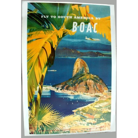 Affiche publicitaire 100x70cm : Fly to south America