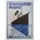 Affiche publicitaire dim : 50x70cm : Compagnie de navigation Paquet