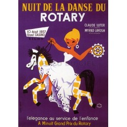 Affiche publicitaire dim : 50x70cm :  Nuit de la Danse du ROTARY.