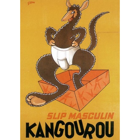 Pour votre décoration intérieure, Affiche publicitaire dim : 50x70cm  : Slip Kangourou