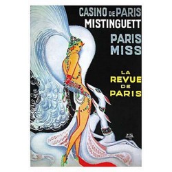 Pour votre décoration intérieure, Affiche publicitaire dim : 23x33cm  : Mistinguette revue de Paris