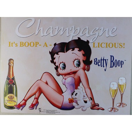 Affiche publicitaire dim : 24x32cm Betty Boop Champagne